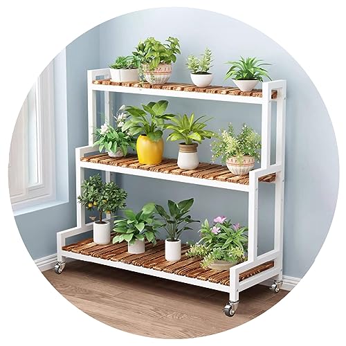 Support pour pot de fleurs intérieur extérieur étagère mobile plantes