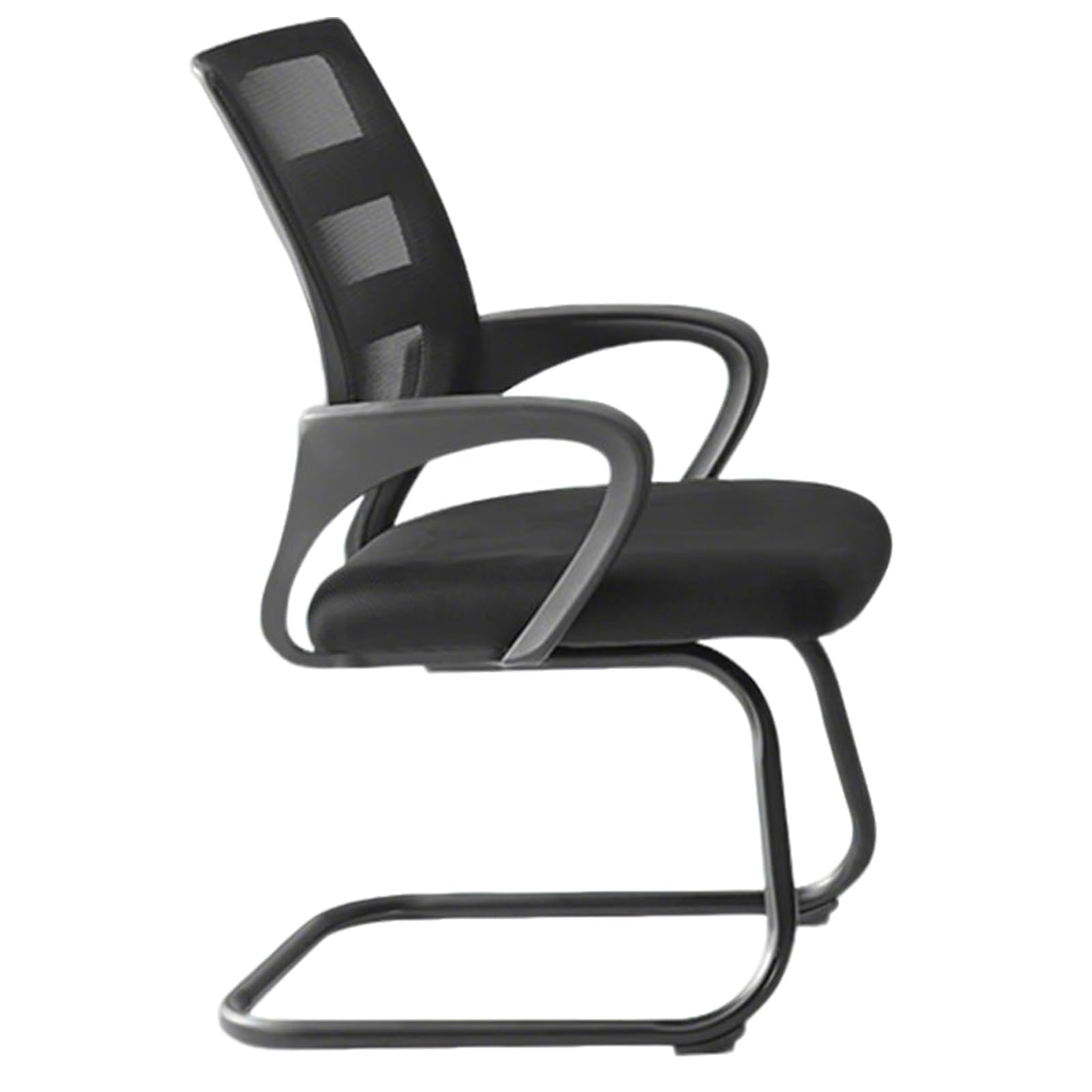 Chaise de bureau en maille fauteuil ergonomique avec accoudoirs noir