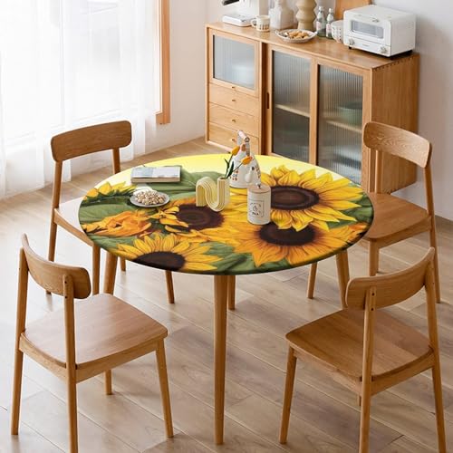 Nappe de table ronde extensible qui ne glisse pas pour table basse - 8
