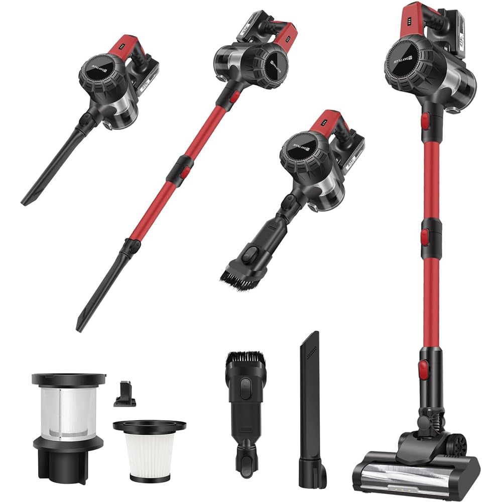 Akku Staubsauger 45000Pa/500W/40 min — Stielstaubsauger Kabellos Selbststehend