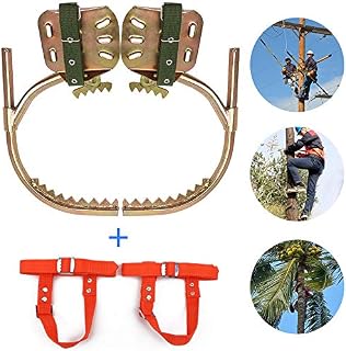 Adjustable Electrician Climbing Shoes with Secure Spikes - Professional Lineman Utility Pole & Tree Climbing Boots, Anti-Skid Safety Design for Enhanced Grip and Support