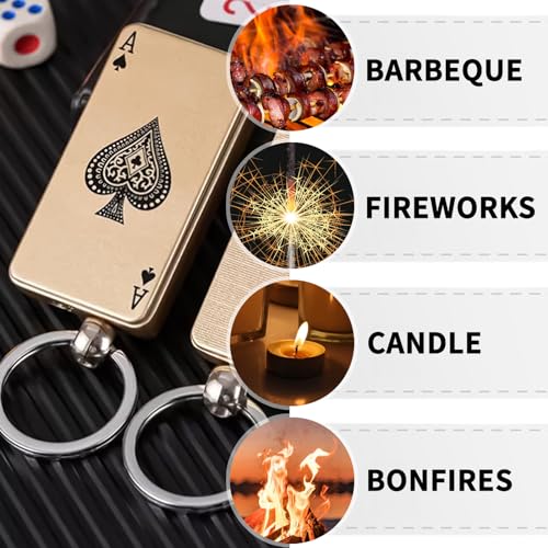 Encendedor metálico con diseño de cartas de poker miniatura 6