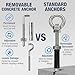 2PCSRemovable Concrete Expansion Anchor, Heavy Duty Reusable Eye Bolt for Concrete and Masonry, Detachable Expansion Bolt for Lifting, Rigging, and Construction Installation