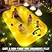 FizZeal Inflatable Pool with Lights,Solar Duck Inflatable Swimming Pool for Kid,Blow Up Pool for Adults,Large Inflatable Kiddie Pool,Durable Thickened Family Inflatable Kid Pool for Backyard 100*63*22