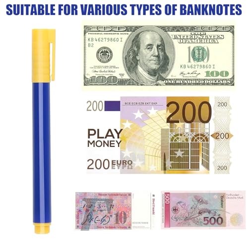 10 Stück Geldscheinprüfer Stift als Geldscheintester, Geldscheinsprüfer Falschgeld Prüfer Stift Gefälschte Geldscheine, Tester Geldscheinsprüfer für US-Dollar, Euro, Pfund, Yen, Won us