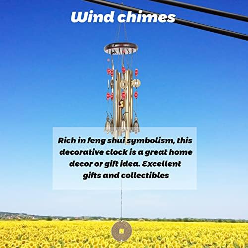 Wind Chimes for Garden Decorations, Chinese Lucky Metal Bell Wind Chimes Garden Ornaments Outdoor Clearance