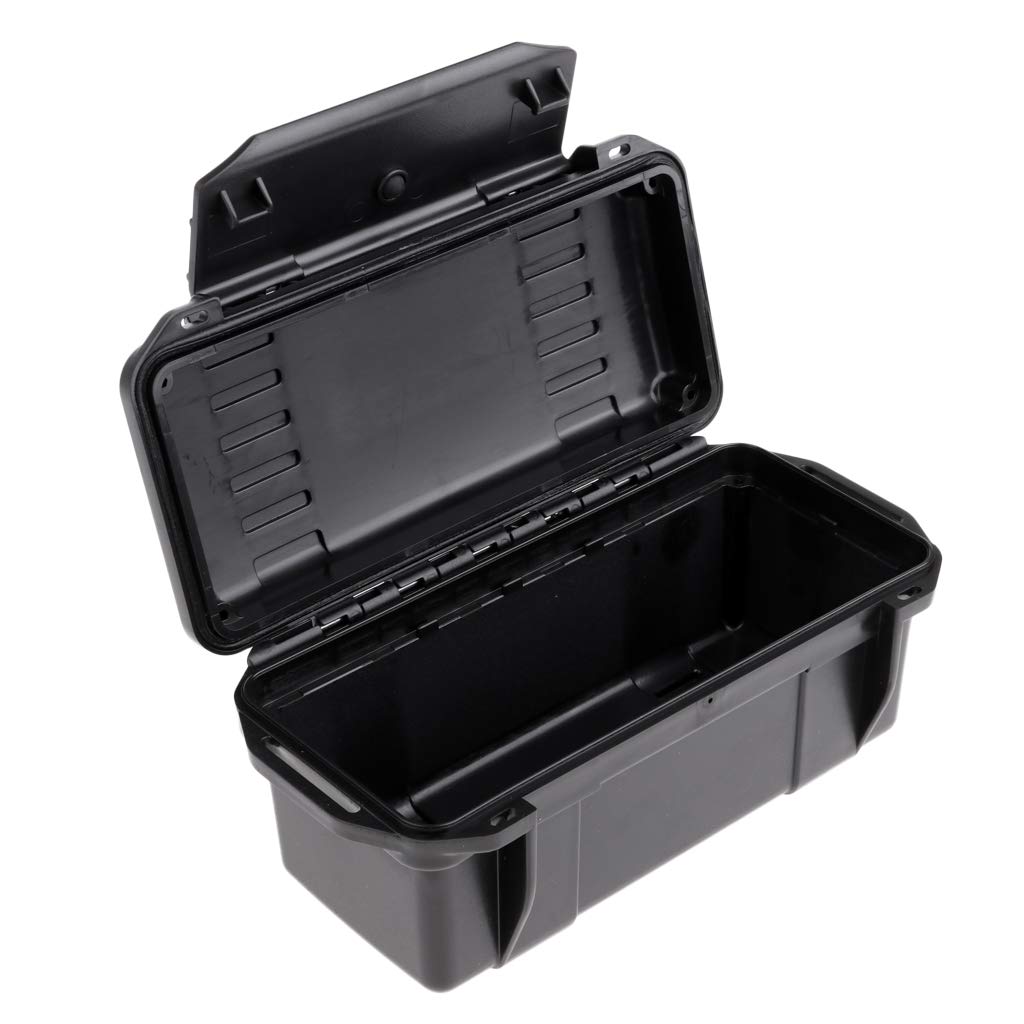 Baoblaze Outdoor Antiurto Impermeabile Scatole di Sopravvivenza di Plastica Contenitore Custodia Attrezzo - Nero