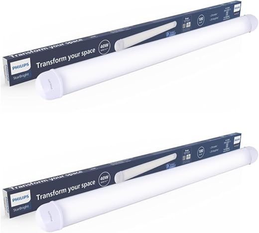 Philips 40-watt LED Batten/Tubelight | StarBright Compact 4-ft Decorative Modern LED Wall Tubelight for Living Room & Bedr...