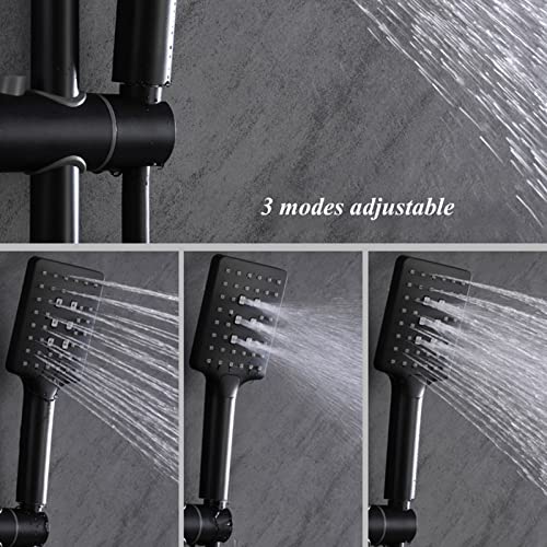 Système de douche mural avec mitigeur cuivre et ensemble de douche à 3 modes - 5