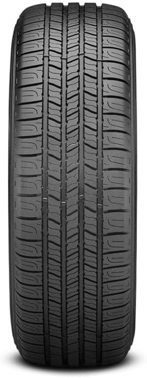 Close-up of the Goodyear Assurance All-Season tire tread pattern, highlighting the grooves and sipes.