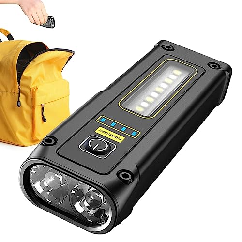 VENTDOUCE camping, potente luz flash impermeable, señasocorro SOS, modo alarma, luz flash, linterna recargable por USB para uso en exteriores