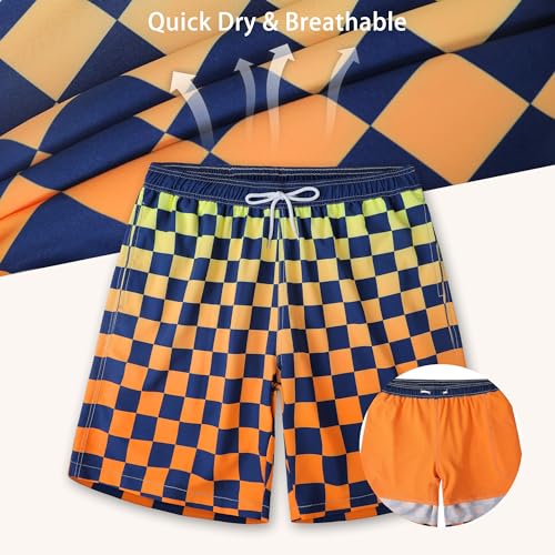 Image of unitop Men's Board Shorts Summer Holiday Surf Trunks Quick Dry