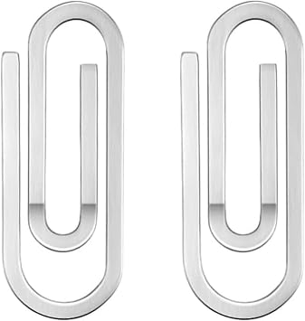 2 Pack Stainless Steel Money Clip for Men   Metal Money Clip Card Holder Silver U-Shaped Banknote Clip Document Organiser for Office School Bills Cards Cash