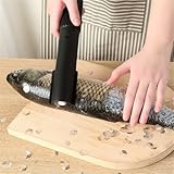 Hosrivae Elektrischer Fischentschupper mit 304 Edelstahl-Rollerblatt, USB-wiederaufladbar, kabelloser Fischschuppen-Entferner für den privaten und professionellen Gebrauch, 24,5 cm (grau)