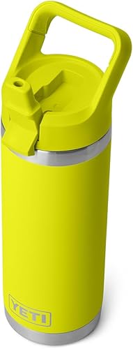 Miniatura 23 de YETI Rambler Botella de 18 onzas, aislada al vacío, de acero inoxidable con tapa de popote a juego de colores, rojo rescate Rojo de rescate,Cabo
