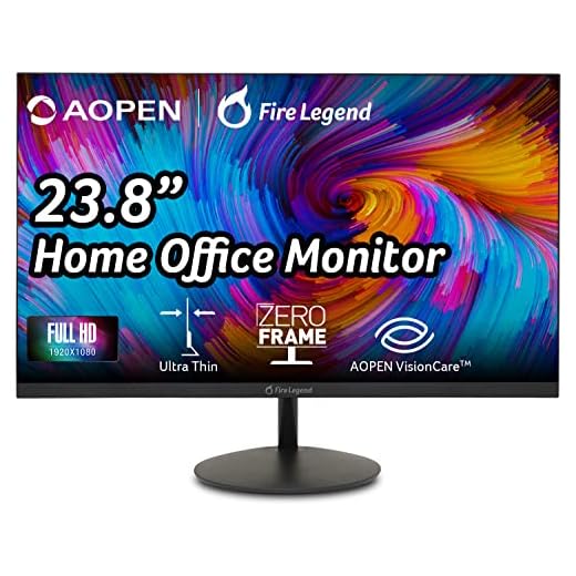 AOPEN by Acer 24SA2Y bi 23.8" Full HD (1920 x 1080) VA-Monitor | Ultra-Thin with ZeroFrame | Home or Office | AMD FreeSync | Up to 75Hz | 1ms-TVR | Ports: 1 x HDMI 1.4 & 1 x VGA (HDMI Cable Included)