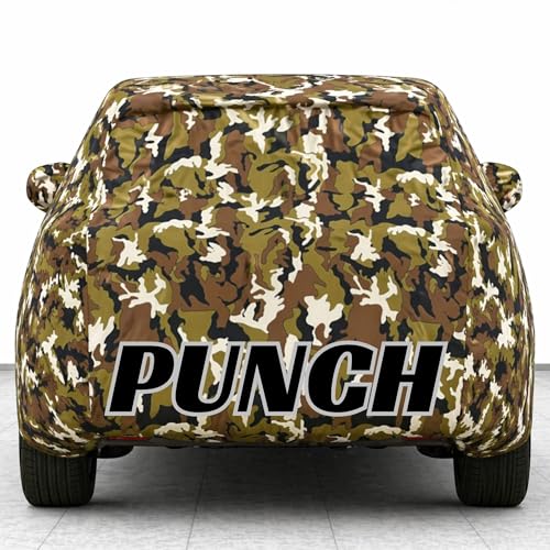 Image of Kings of Cover New Jungle 100% Waterproof Punch Car Cover | Polyester Car Body Cover for Rain & Sun | UV Protection, Dustproof, Scratch Resistant, Windproof, Heat Resistant, Custom Fit