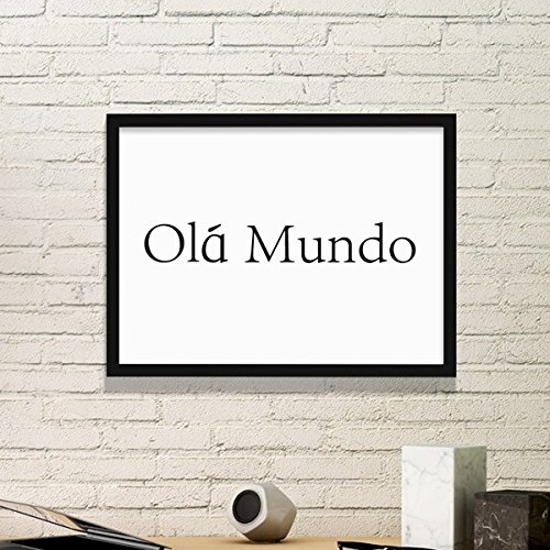 Marco de cuadros de regalo Hello World portugués para fechas especiales 2