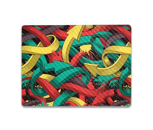 Image of MightySkins Carbon Fiber Skin Compatible with Microsoft Surface Laptop Go 3 (2023) Full Wrap Kit - Triadic Arrows | Protective, Durable Textured Carbon Fiber Finish | Easy to Apply | Made in The USA