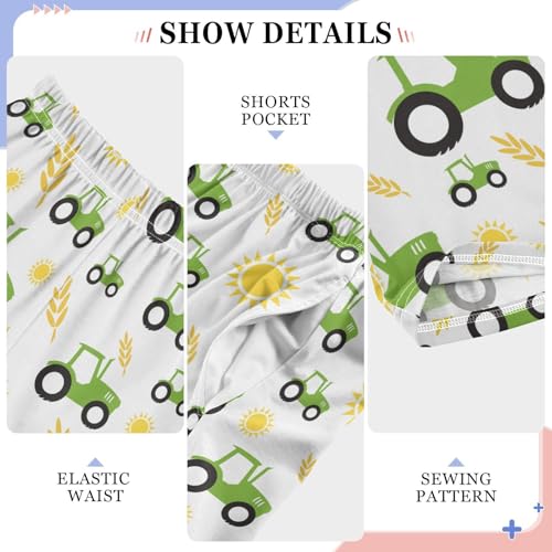 ZZXXB Autumn Tractor Boys Long Pants Soft Trousers Elastic Waist Kids Lounge Bottoms with Pockets S-XL4