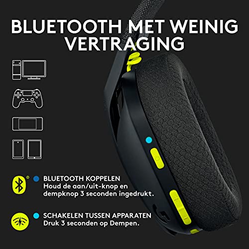 Logitech G G435 Bedrade Gamingheadset, Flip-to-Mute-Microfoon, 3,5 mm Audio-Aansluiting, Traagschuim Oorkussens, Lichtgewicht, Compatible met PC, PlayStation, Xbox, Nintendo Switch & Switch 2 - Groen - Afbeelding 4