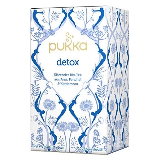 Detox PUKKA Tee BIO 4 förpackningar med 20 tepåsar
