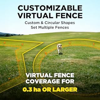 Dogtra GPS Fence – No Subscription, Custom Wireless Dog Fence with App, Smart Guidance & Return Reminder Tone/Vibration/Correction, IPX9K Waterproof Rechargeable Collar, Safe Freedom for Dogs 7KG+