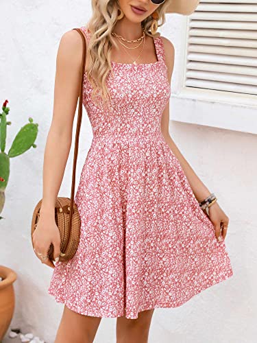 HUHOT Bridal Shower Summer Dresses for Women Trendy Casual Spring Dresses with Pockets Cute Dresses for Teen for Women 2024 Beach Dresses Resort Wear for Women 2024