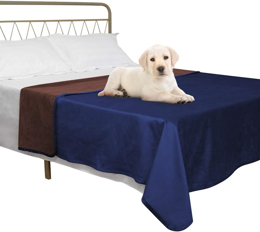 fuguitex Waterproof Dog Blanket Bed Cover Dog Crystal Velvet Fuzzy Cozy Plush Pet Blanket Throw Blanket for Couch Sofa