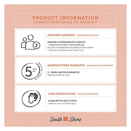 South Shore Vito 5-Drawer Chest, Soft Gray #TOP6