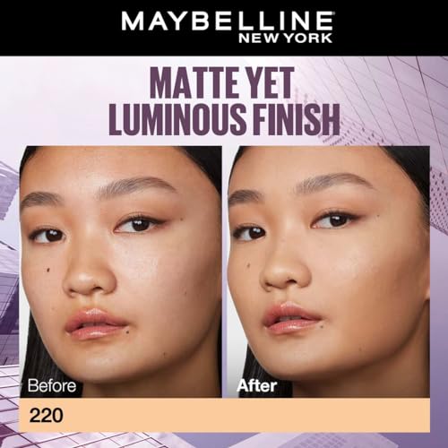 Image of Maybelline New York Super Stay Lumi Matte Liquid Foundation, 220 (Pack of 3)