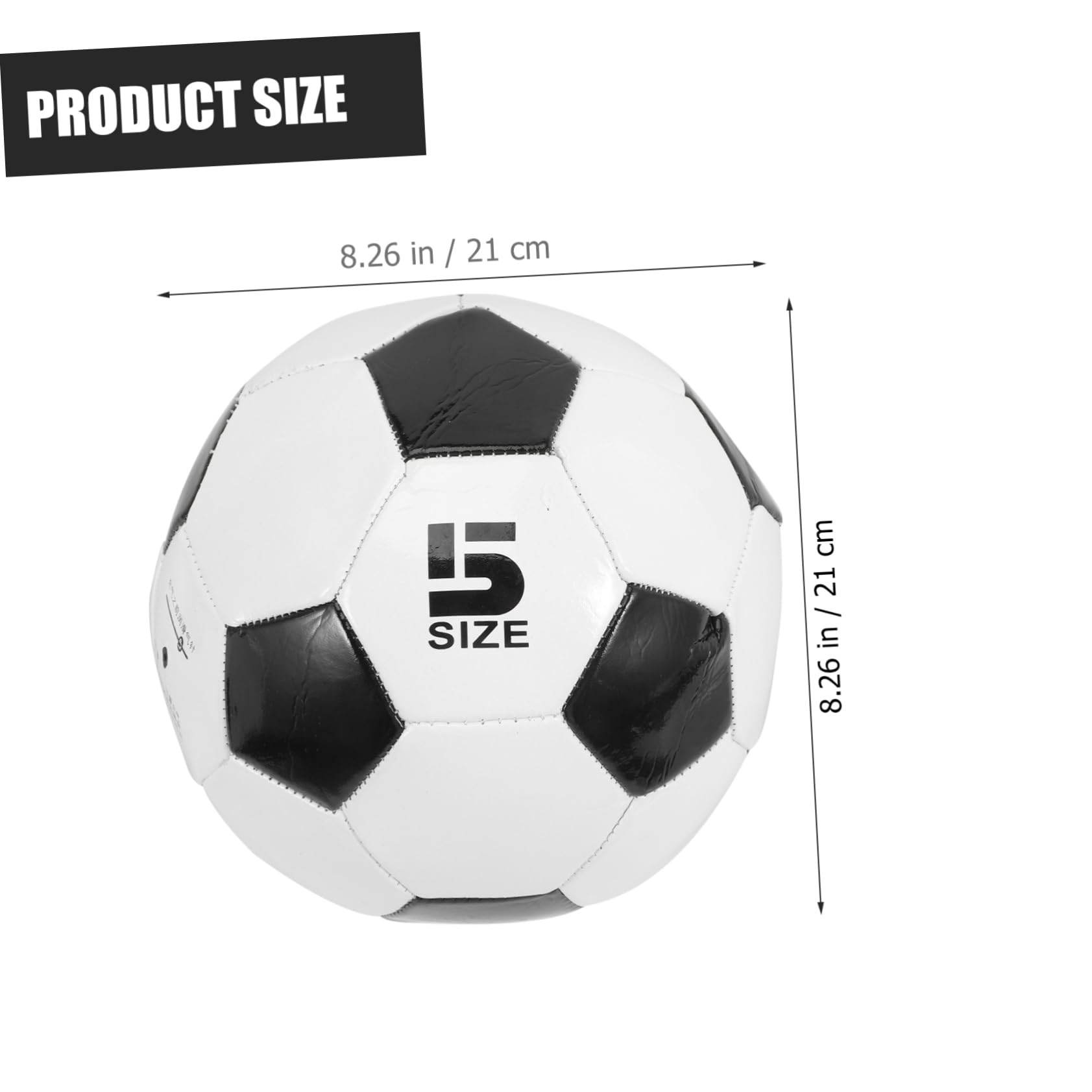 UKCOCO Balón de Fútbol PVC Talla 5 para Entrenamiento y Práctica, 6 Piezas