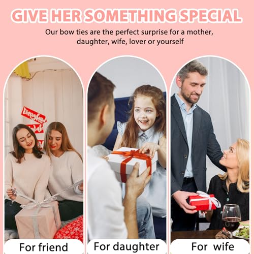 LHXzizizi Bow Ties for Women, Bowties Men Ribbon Bow Ties for School Party Wedding Uniform Celebration Banquet (A: Black) - Thumbnail 7