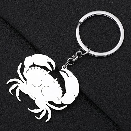 WEVENI Dolphin Keyring Whale Key Chain Rings Jellyfish Charms for Women Girls Ocean Animals Lovers3