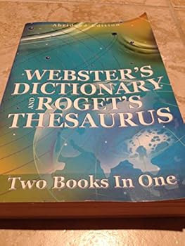 Paperback Webster's Dictionary and Roget's Thesaurus Abridged Edition Book