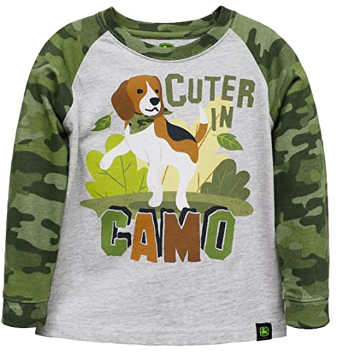 T-shirt manches longues gris et vert pour les après-midi de jeux en plein air