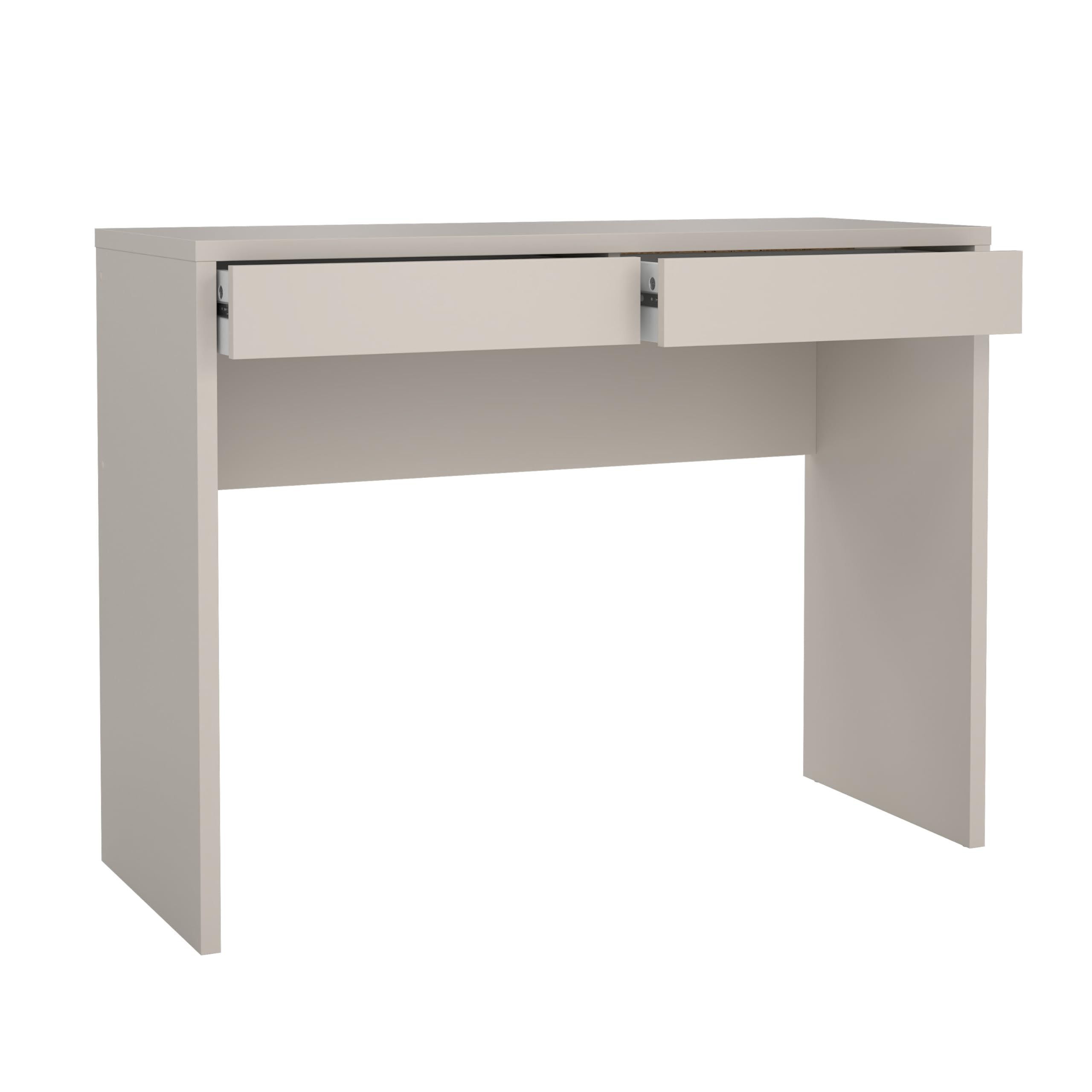 Tvilum Schreibtisch mit 2 Schubladen, 100,1 x 39,9 x 76,5 cm, Computertisch Beige, Bürotisch, Konsolentisch, Für Arbeitszimmer, Schlafzimmer, Wohnzimmer, Flur