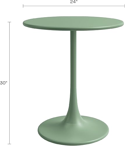 Miniatura 3 de Jamesdar, Kurv Bistro mesa de 24 pulgadas, interiorexterior, AllSteel, anillo base de plástico, capacidad de peso de 150 libras, verde aloe