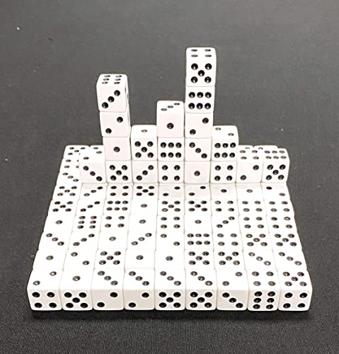 100 Pc White Dice (16Mm), Board Games, Parties, Educational Activities #TOP5