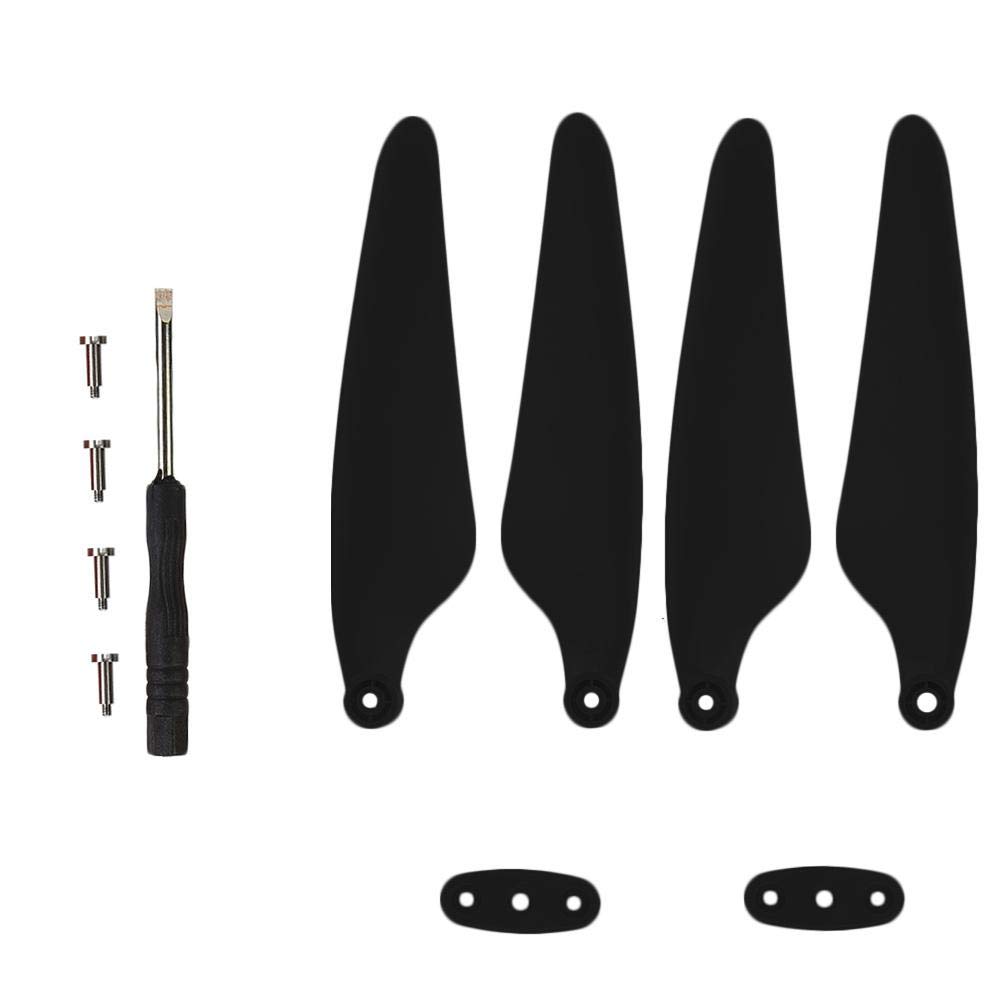 RC Drone Spare Propellers, RC Drone Upgrade Accessory Quick Release Airscrew Propellers Wing Compatible with Hubsan Zino H117S(Black 1 Pair)
