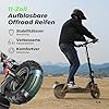 E Scooter mit Straßenzulassung, 11 Zoll MAX 80KM Reichweite Offroad Elektroroller, Faltbarer E-Roller mit Duale Aufhängung, Blinker und APP，Elektroscooter Erwachsene für Stadt und Land Pendeln