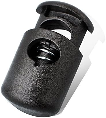 Paracord Stopper Plastic Cord Lock End Fastener Toggle Spring Stopper (Black,10 PCS)