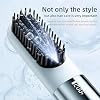 Cordless Hair Straightener Brush for Women, 500 Million Ions & 30s Fast Heating, 4-in-1 Portable Straightening Brush for Travel, Home & Daily Touch-Ups, 3 Temp Settings, LED Display (Sky Blue)