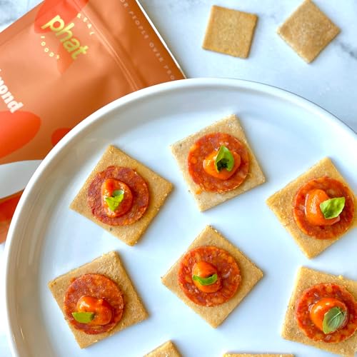 Cheddar Almond Flour Crackers by Real Phat Foods - Low Carb, Gluten-Free Keto Snack - Pack of 3 (Cheddar) - Thumbnail 5