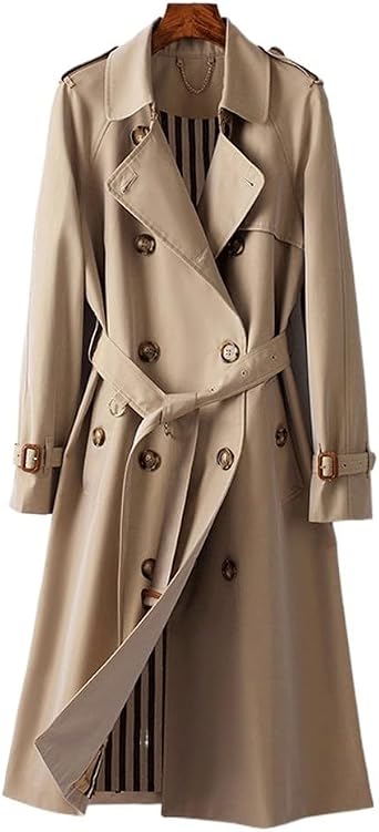 Trench Coat Women Fashion Casual Medium-length Thin Jacket Spring and Fall Loose Long Knee-length Coat