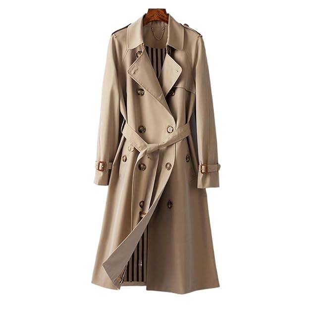 Trench Coat Women Fashion Casual Medium-length Thin Jacket Spring and Fall Loose Long Knee-length Coat
