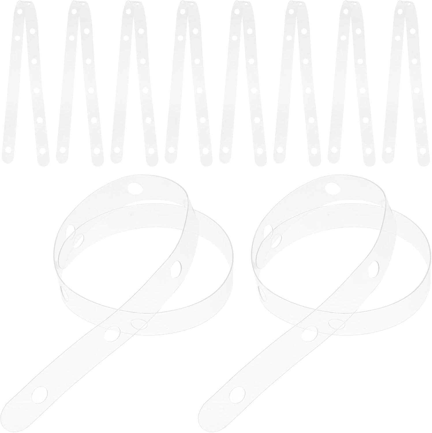 Clear Hanger Connecting Strips 10 Pack Hanger Clip Set for Clothes Pants and Accessories Space Saving Extenders for Closet Storage and Clothing Display