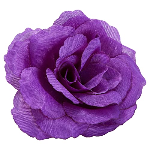 50 Pack Purple Artificial Flowers, Stemless Silk Cloth Roses For Wall Decorations, Wedding Receptions, Faux Bouquets, Home Decor, And Diy Crafting Projects, 3 Inch #TOP5
