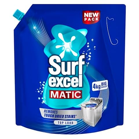 Surf Excel Matic Top Load Liquid Detergent 4 L Refill Pouch — Tough Stain Removal