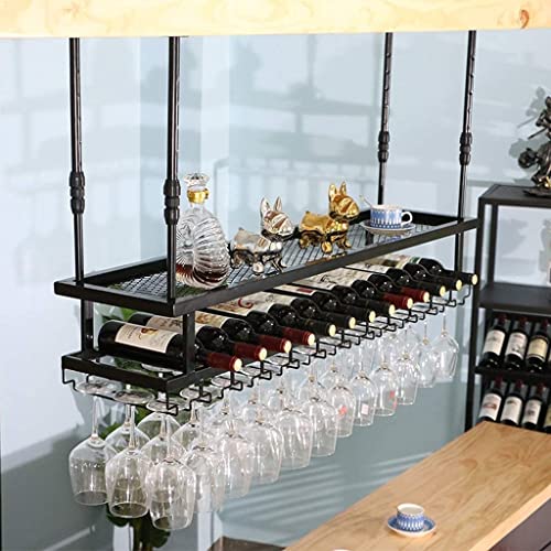 Casier à vin de plafond pour libérer l'espace du comptoir